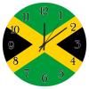 Jamaica Country Souvenir Hanging Wall Clock Jamaica Flag Wall Clock Battery Operated Silent 12inch Round Wall Clock Farmhouse National Flag Wood Clocks for Home Office School Housewarming Gift view 1