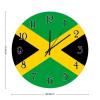 Jamaica Country Souvenir Hanging Wall Clock Jamaica Flag Wall Clock Battery Operated Silent 12inch Round Wall Clock Farmhouse National Flag Wood Clocks for Home Office School Housewarming Gift view 2