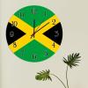 Jamaica Country Souvenir Hanging Wall Clock Jamaica Flag Wall Clock Battery Operated Silent 12inch Round Wall Clock Farmhouse National Flag Wood Clocks for Home Office School Housewarming Gift view 4