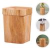 Cabilock Plastic Garbage Bucket Basket Trash Cans Kitchen Trash Cans Wood Grain Waste Container Bathroom Toilet Paper Bucket Wastebasket Bathroom Waste Kitchen view 2