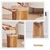 Cabilock Plastic Garbage Bucket Basket Trash Cans Kitchen Trash Cans Wood Grain Waste Container Bathroom Toilet Paper Bucket Wastebasket Bathroom Waste Kitchen view 4