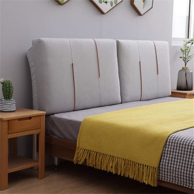 Headboard Cushion Back Upholstered Wedge Pillow Positioning Support Pillow Bolster Lumbar Pillow for Twin Queen King Day Bed Bunk Bed Rest Cushion Pillow,B,with headboard 47.2"/120cm