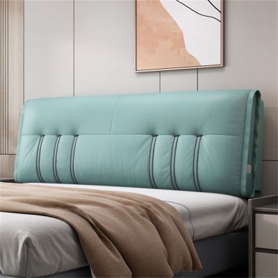 Reading Bed Rest Pillow Upholstered Large Bolster Cushion Headboard Backrest Wedge Pillow Removable Cover for Bunk Bed Daybed Bed Bench,A,No headboard 74.8"/190cm