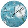 15 Inch Wood Wall Clocks Sweet Dreams Home Decor for Living Room Frameless Floral Botanical Garden Butterfly Wall Clocks Non-Ticking Sweep Movement Round Wooden Wall Clock Rustic for Gym Restroom view 1