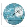 15 Inch Wood Wall Clocks Sweet Dreams Home Decor for Living Room Frameless Floral Botanical Garden Butterfly Wall Clocks Non-Ticking Sweep Movement Round Wooden Wall Clock Rustic for Gym Restroom view 2