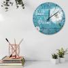 15 Inch Wood Wall Clocks Sweet Dreams Home Decor for Living Room Frameless Floral Botanical Garden Butterfly Wall Clocks Non-Ticking Sweep Movement Round Wooden Wall Clock Rustic for Gym Restroom view 3
