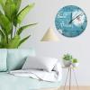 15 Inch Wood Wall Clocks Sweet Dreams Home Decor for Living Room Frameless Floral Botanical Garden Butterfly Wall Clocks Non-Ticking Sweep Movement Round Wooden Wall Clock Rustic for Gym Restroom view 4