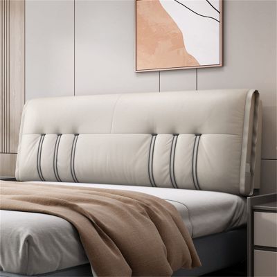 Backrest Pillow King Size Headboard Cushion Reading Pillow Bedside Cushion Upholstered Lumbar Pad Removable Cover for Tatami Bedroom Daybed Bed Bench,B,No headboard 47.2"/120cm