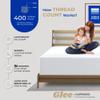THREAD SPREAD 100% Cotton California King Fitted Sheets Only - 400 Thread Count Cal King Sheets Deep Pocket Fitted, Soft, Cooling, Sateen & Elastic Bottom Sheet, Fits Mattress Upto 18 inches - White view 2