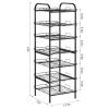 BTY Water Bottle Organizer 7 Tier Freestanding Water Bottle Storage Organizer Metal Bottle Rack Holder Stand Shelf for Kitchen Pantry Food Storage (Black) view 2