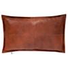QAWACH Lambskin Leather Rectangle Pillow Cover - Sofa Cushion Case - Decorative Throw Covers for Living Room & Bedroom (12X20 Inch, Tan Antique Box Pack of 1) view 1