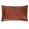 QAWACH Lambskin Leather Rectangle Pillow Cover - Sofa Cushion Case - Decorative Throw Covers for Living Room & Bedroom (12X20 Inch, Tan Antique Box Pack of 1) view 2