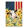 Wood Sign Independence Day Farm Animals Wooden Plaque American Flag Funny Cow Sunflowers Retro Farmhouse Wooden Signs 12x8in Durable Wooden Signs Decor for Kitchen Outdoors Living Room view 1