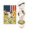 Wood Sign Independence Day Farm Animals Wooden Plaque American Flag Funny Cow Sunflowers Retro Farmhouse Wooden Signs 12x8in Durable Wooden Signs Decor for Kitchen Outdoors Living Room view 3