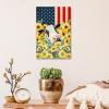Wood Sign Independence Day Farm Animals Wooden Plaque American Flag Funny Cow Sunflowers Retro Farmhouse Wooden Signs 12x8in Durable Wooden Signs Decor for Kitchen Outdoors Living Room view 4