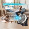 BLACK+DECKER High Velocity Floor Fan, 15.6" Diameter Freestanding Fan, 5 Plastic Blades, 3-Speeds, 90-Degree Tilt Adjustment, For Use In Bedroom, Home or Office, 5.5 lbs., Gray/Black, BFF16B view 3