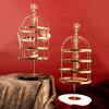 moisture Jewelry Holder Creative Birdcage Rotatable Jewelry Storage Rack Earring Rack Metal Bracket Display Rack Storage Jewelry Rack Ornaments Jewellery Stand (Color : C) view 4