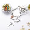 Jadive 24 Pcs Lady Guadalupe Scented Rosary Beads Necklace Bulk Baptism Favors First Communion Rosarios Catolicos with 24 Clear Gift Box(White) view 4