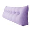 Johnear Large Headboard Reading Pillow Cotton Linen Daybed Cushion Backrest Bolster Pillow Triangular Wedge Support Positioning for Bed Sofa Rest Purple, Cal-King view 1