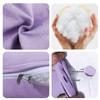 Johnear Large Headboard Reading Pillow Cotton Linen Daybed Cushion Backrest Bolster Pillow Triangular Wedge Support Positioning for Bed Sofa Rest Purple, Cal-King view 2