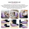 Johnear Large Headboard Reading Pillow Cotton Linen Daybed Cushion Backrest Bolster Pillow Triangular Wedge Support Positioning for Bed Sofa Rest Purple, Cal-King view 4