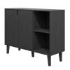 Panana Kitchen Buffet Cabinet Storage Sideboard with 2 Doors 2 Shelves, 41.8" L x 15" W x 32.5" H (Black) view 1