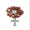 Mondo Cattolico Rosary Beads catholic for Women and Men from Vatican, Original Rose Scented Rosary with Our Lady of Good Health Center Medal - Perfect catholic gifts view 1