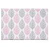 Bath Rug for Bathroom Bedroom, Gray and Pink Leaves Bath Mats Plush Area Rugs Non Slip Doormats Absorbent Bathroom Mat for Indoor Entrance 20"31.5" Abstract Geometric Lines Tiled view 4
