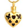 SHEIL Heart with Butterfly Stainless Steel Keepsake Memorial Jewelry for Pet Funeral Ashes Cremation Urn Pendant Necklace,2 view 1