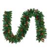 Christmas Garland 10 FT Long- Artificial Christmas Pine Cone Garland with Red Berries- for Mantle Fireplace Stairs Railing Indoor Outdoor Decorations, No Lights, Pack of 3 view 1