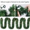 Christmas Garland 10 FT Long- Artificial Christmas Pine Cone Garland with Red Berries- for Mantle Fireplace Stairs Railing Indoor Outdoor Decorations, No Lights, Pack of 3 view 2