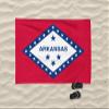 Arkansas State Flag Beach Towel, 40"x 71" (100 x 180 cm) Soft Towel, 100% Cotton, Summer Gift view 2