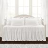 Lush Decor Ruffle Skirt Daybed Cover 5 Piece Set 39"W x 75"L White - Ruffled Bedding Set - Farmhouse Bedding Twin Bedspread - Twin Bedspread view 1