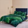 4 Piece Queen Duvet Cover Set Turtle Leaf Tropical Green Plants Summer Breathable Comforter Covers Ultra Soft Bed Sheet with 2 Pillow Shams Bedding Collection Sets Watercolor Foliage Jungle view 4