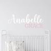 Name Wall Decal Sticker Custom Name Wall Decal Girls Room Boys Room (323) - Personalized Name Wall Decal Nursery Decal - Baby Monogram Vinyl Wall Art (70" Wide x 27" high) view 1