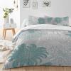 4 Piece California King Duvet Cover Set Spring Abstract Teal White Flowers Breathable Comforter Covers Ultra Soft Bed Sheet with 2 Pillow Shams Bedding Collection Sets Watercolor Floral Pattern view 3