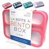 Bundle of Bento-Box Lunch-box Containers for Kids with 6 compartments (Pink) + 2x Small Bento Lunch Box for Kids view 2