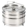 Estink Stackable 3 Tier Stainless Steel Steamer Pot Set, Silver view 1