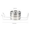 Estink Stackable 3 Tier Stainless Steel Steamer Pot Set, Silver view 3