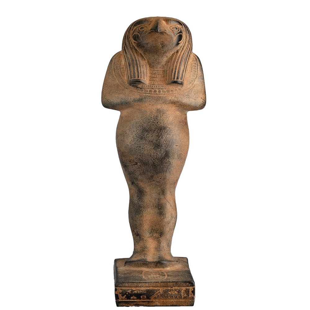 Ancient Egyptian statue Horus Ushabti as a Falcon God of Sky heavy black stone Egyptian Art made in Egypt.