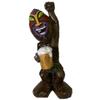 18" Friki-Tiki Full Body Totum Pole Statue with Peace Sign Hand & Beer Party Drink view 1