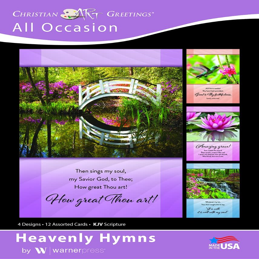 All Occasion - Heavenly Hymns, (KJV) - Box of 12 - Assorted Boxed Greeting Cards