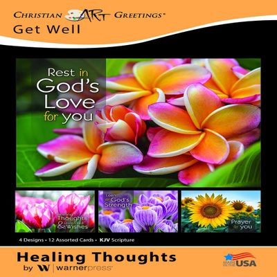 Warner Press Card-Boxed-Healing Thoughts Assorted Get Well (KJV) (Box Of 12)