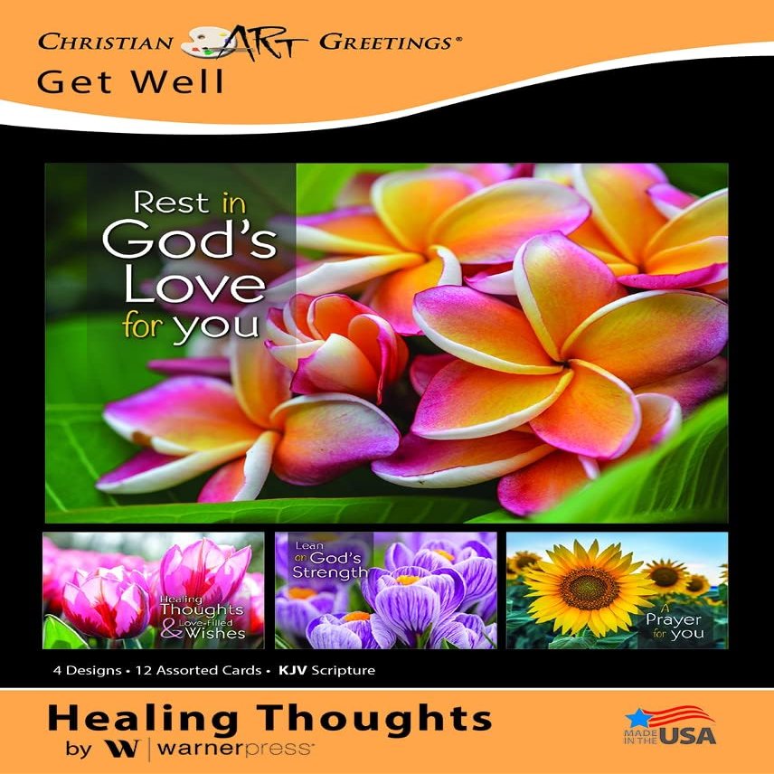 Warner Press Card-Boxed-Healing Thoughts Assorted Get Well (KJV) (Box Of 12)