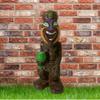 18" Friki-Tiki Full Body Totum Pole Statue with Margarita Party Drink and Slapping His Knee view 2