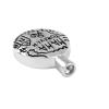 SHEIL Mama Forever Love Round Stainless Steel Cremation Urn Jewellry from Ashes Keepsake Memorial Pendant Jewelry - Engravable,1 view 2