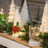 Boston International Christmas Winter Holiday Tabletop Tree Decoration, Small, Silver Metal with Gold Dots view 2