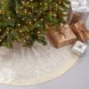 SARO LIFESTYLE Printed Snowflake and Ribbon Tree Skirt view 1