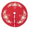 Embroidered Holly Christmas Tree Skirt view 2