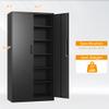 STANI Metal Storage Cabinet Locking Steel Storage Locker with 5 Adjustable Shelves 71H32W16D Tall Metal Cupboard for Office Home Garage Gym School view 2